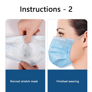 2 pza Máscara Facial respirable con soporte Para Evitar confiencias y reutilizables lavables (6)