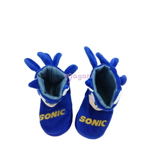 Pantuflas De Sonic Botas Azules Para Niños Calientitas (6)