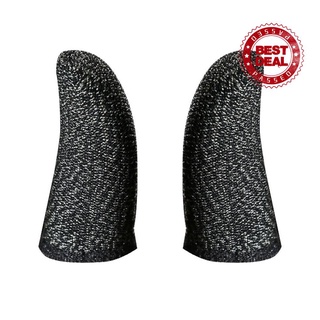 1 par de negro móvil juego de dedos anti-sudor versión artefacto deportes profesional g9u3