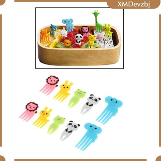 [evzbj] 10 pzs tenedores de frutas para alimentos, tenedores para niños, tenedores para decoración de caja bento, tenedores pequeños para tartas, postres (5)