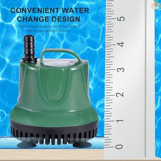 (topin07) 5W 350L/H bomba de agua sumergible Mini bomba de fuente con cable de alimentación Ultra silencioso impermeable bomba de agua para acuario tanque de peces estanque jardín de agua sistemas hidropónicos con boquillas
