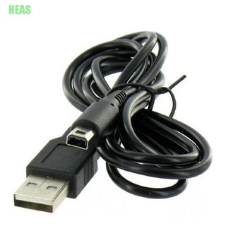 HEAS USB Charge Charing Power Cable Cord Charger for Nintendo 3DS XL 3DSLL Black