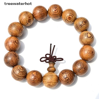 [treewaterhot] pulsera de cuentas de oración budista de 15 mm madera tíbet buda brazalete mala mx