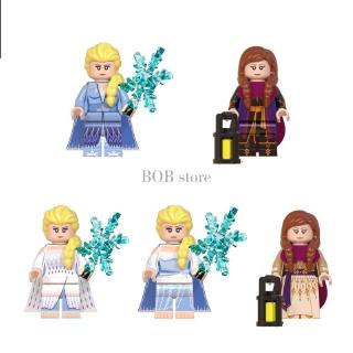 Lego Minifigures Frozen Aisa Anna Assembling Building Blocks Puzzle Minifigures Children's Toys
