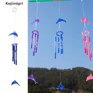 Keji Dolphin Creative Crystal 4 Tubos De Metal Windchime Wind Chime Decoración Del Hogar MX
