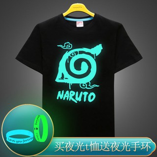 Ropa Luminosa Naruto Joint Luminoso Manga Corta Anime t-Shirt Masculino Joven Estudiante (5)