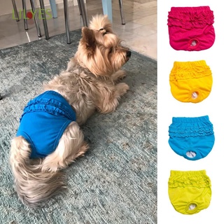 LILYES Pet Supply pantalones sanitarios bordado en temporada perro Panty lindo perro perro periodos ropa interior de algodón/Multicolor