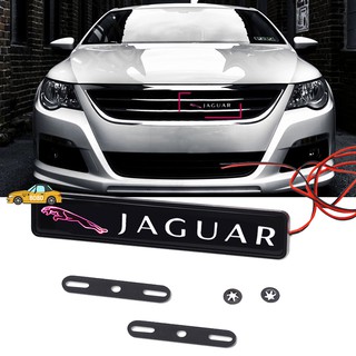 X3cm coche modificado campana frontal rejilla luz LED 3D automotriz rejilla emblema insignia para Jaguar XKR XFR XF2008 XF2009
