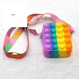 pop it, color arco iris, estilo animal, máquina de deslizar abierto, bolsa de burbujas, bolsa de juguete bolsa de unicornio