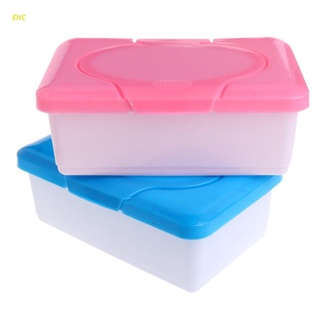 Enc Dry Wet Tissue Paper Case Baby toallitas servilletas caja de almacenamiento de plástico titular contenedor