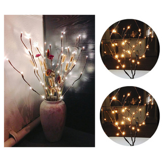 lámpara de rama de sauce led luces florales 20 bombillas hogar fiesta de navidad decoración de jardín