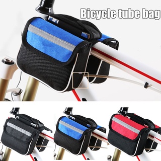 Bolsa frontal para bicicleta, ciclismo al aire libre, impermeable, bolsa de almacenamiento para cartera, llaves, gafas de sol
