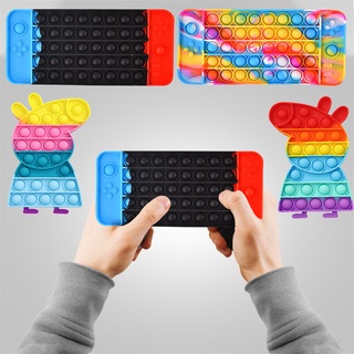 Rainbow Push Pop It Fidget juguete burbuja sensorial alivio del estrés necesidades especiales autismo ansiedad