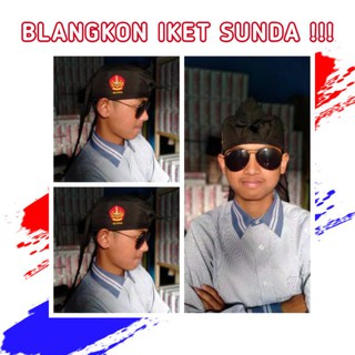 Blangkon Sundanese Iket Totopong Udeng diadema de rayas Blangkon Banser bordado cerrar