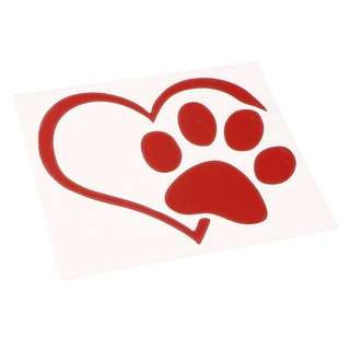 [Tiktok Hot] Heart Paw Sticker Vinyl Decal - Dog Cat Pet Puppy Love Car Wall Decor