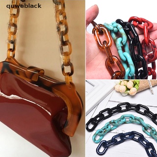 quweblack cadena de eslabones de plástico acrílico multicolor fila cadena ovalada diy collar pulsera mx