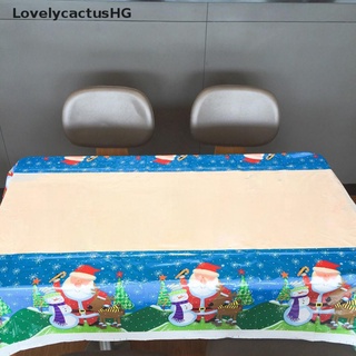 [LovelycactusHG] New Year Christmas Tablecloth Kitchen Table Decorations Rectangular Table Covers Recommended (1)