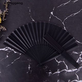 xong estilo chino negro vintage ventilador de mano plegable ventilador de baile boda fiesta plegable.