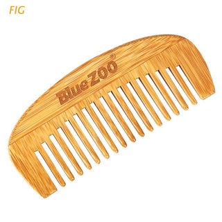 fig 12cm de longitud mini portátil natural de bambú de madera peines de pelo curvado forma creciente antiestático cuidado de la salud peine herramienta de peinado