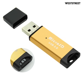 Weststreet adaptador de lector de tarjetas de memoria Micro SD TF TransFlash de alta velocidad USB