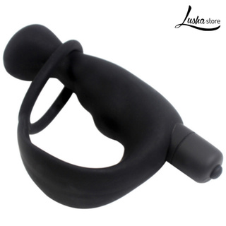 LUSHASTORE hombres Plug Anal silicona vibrador próstata anillo G-Port masajeador adulto juguetes sexuales (8)