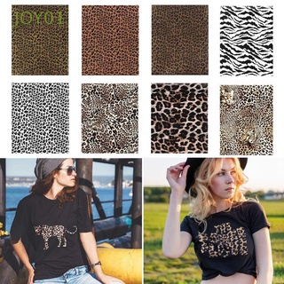 JOY01 PVC Lettering Film Clothing Stickers Iron On T-shirt Heat Transfer Vinyl Art Decoration DIY Fabric Sticker Apparel Patches Home & Living Leopard Pattern