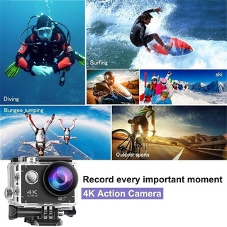 Videocámara con grabadora DVR de cámara de acción deportiva impermeable 4K 16MP 1080P WIFI Go Pro (4)