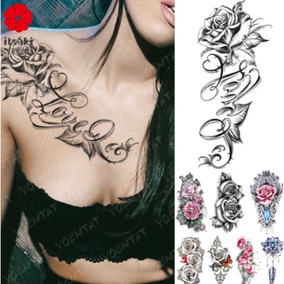 impermeable temporal tatuaje pegatina flash tatuajes impresión labios mariposa flores cuerpo arte brazo manga falsa tatoo mujeres