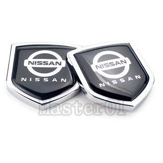 2pcs Para Nissan Almera Sylphy Altima Sentra Coche Lateral Insignia Pegatina De Metal Emblema Calcomanía Exterior Decoración Accesorios