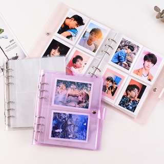 Kpop Jelly Color transparente álbum de fotos carpeta con 25 mangas transparente Photocard titular de 3 pulgadas 5 pulgadas bolsa de tarjeta