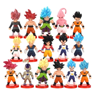 16 Estilos/sets Anime Dragon Ball Z Modelo Figura Juguete Regalo Super Saiyan Goku Vegeta Troncos Majin Buu Frieza De Pvc Topper