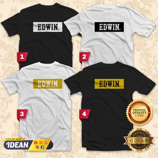 EDWIN JEAN T-Shirt Hombres Mujeres Ropa De Algodón Verano CASUAL BAJU TOP UNISEX Moda Camiseta IDEAN S671 (XS-3XL)