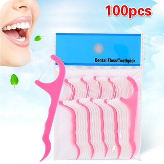 [En stock] 100 Pzs Cepillo Dental De Hilo/Limpieza De Dientes/Picks Higiene Bucal/[Envío Rápido]