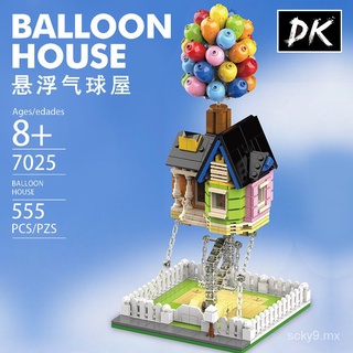 Compatible con LegoDK7025FEWOO anillo notas de viaje suspendidas cabina de globo ensamblaje rompecabezas bloques de construcción juguete para niños regalo (1)