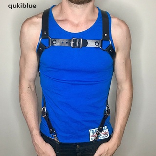 qukiblue - cinturones de arnés de cuero para hombre, tirantes, tirantes, armadura, disfraces mx