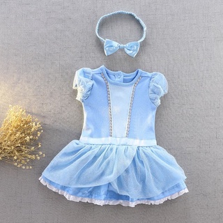Bebé princesa disfraz mameluco vestido cenicienta bebé (1)