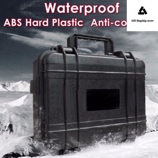ABS Tactical Tool box + Sponge Waterproof Box Shockproof Sealed Safety Case Dry box Camera Lens box