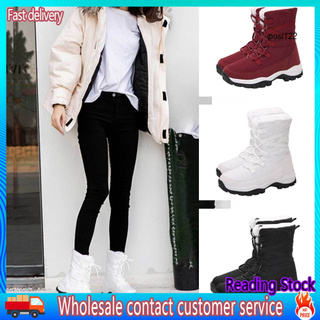PO_Winter Women Casual Outdoor Thicken Warm Hiking Sports Snow Boots High-top Shoes (1)