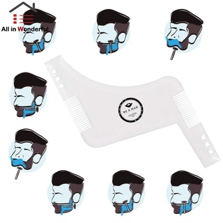 Ws barba estilo peine multifuncional hombres Moustache molduras estilo herramientas plantilla cepillo pelo barba plantilla (6)
