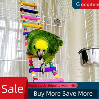 Gooditem Multicolor escalera puente periquito loro escalada mordedura juguete periquito Swing pájaro juguete