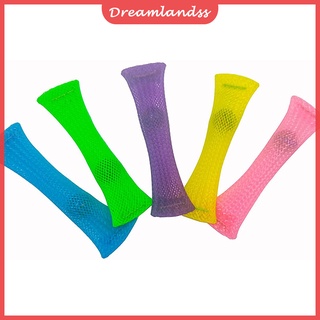 (Dreamlandss) Tejido tubo de malla mármoles alivio del estrés juguetes Fidget juguete