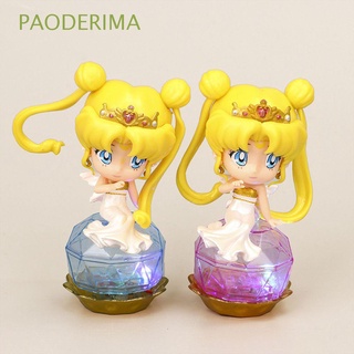 Paoderima Spotify Sailor Moon figura de acción Hino modelo de juguete Anime muñeca guerrero princesa Premium niños Pvc niñas agua hielo luna muñeca/Multicolor