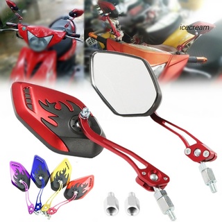 [icem car-moto] 2 unids/set 8/10mm moto scooter motocicleta manillar montaje espejos de visión trasera