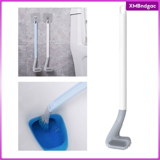 [dgac] cepillo de inodoro antideslizante de mango largo para baño, cabeza de cepillo flexible tpr, cerdas de limpieza profunda, esquina limpia fácilmente