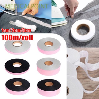 MEDICALPOINT Non-woven Liner DIY Turn Up Hem Fabric Roll Single-sided Adhesive Sewing 100meters Iron On Wonder Web