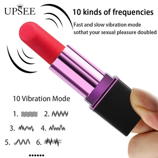 upsee lápiz labial forma usb carga 10 velocidades vibrador punto g estimulador mujeres juguete sexual