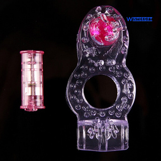 Invierno-divertido juguetes anillos vibrantes clítoris doble polla anillo elástico Delay juguetes sexuales para hombres