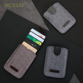 vicilley fashion - cartera para teléfono (5 unidades, 5 unidades, bolsa de tarjetas de crédito, adhesivo, lona universal, cuero pu, bloqueo rfid, multicolor)