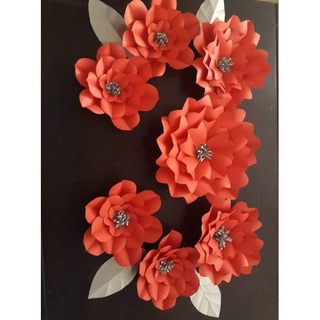 flores decorativas de papel