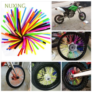 NUXING 36Pcs ES Rims Skins cubiertas de bicicleta cubiertas de radios de rueda nueva motocicleta decoración Protector de Motocross Protector/Multicolor